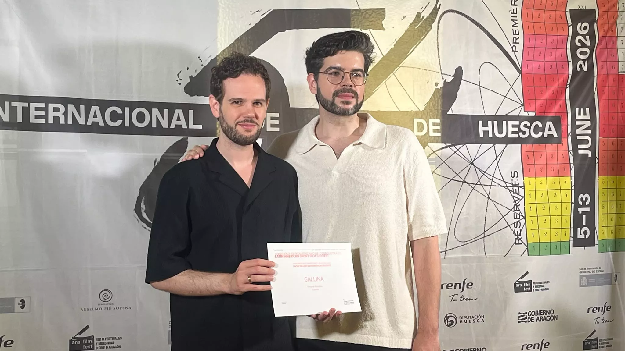 Entrega de premios del Festival Internacional de Cine de Huesca. Foto Mercedes Manterola