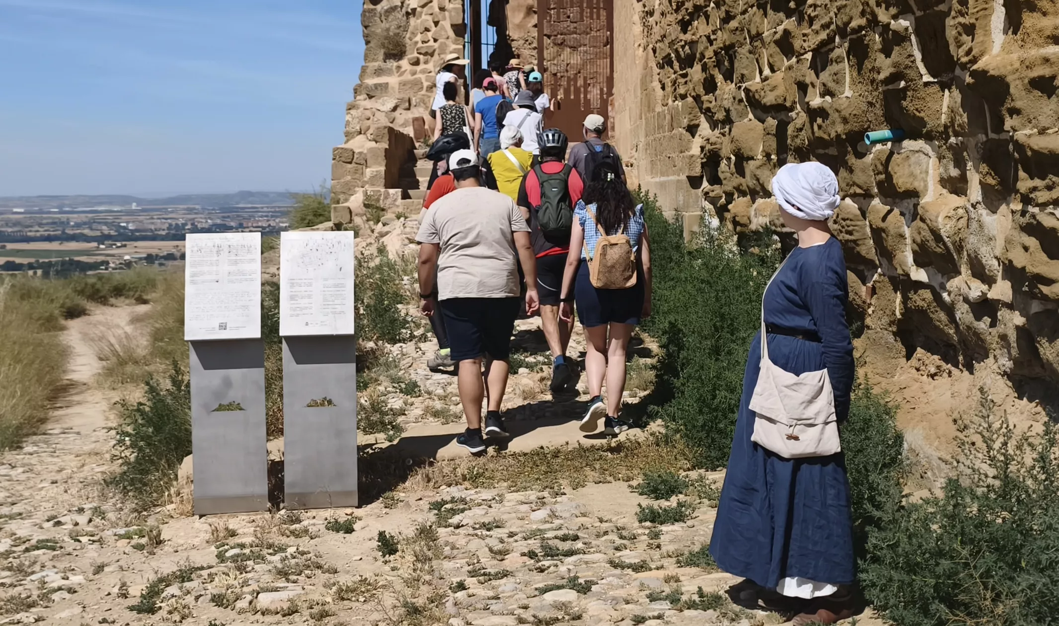 Recreación histórica en el Castillo de Montearagón. Foto María José Sampietro Brosed