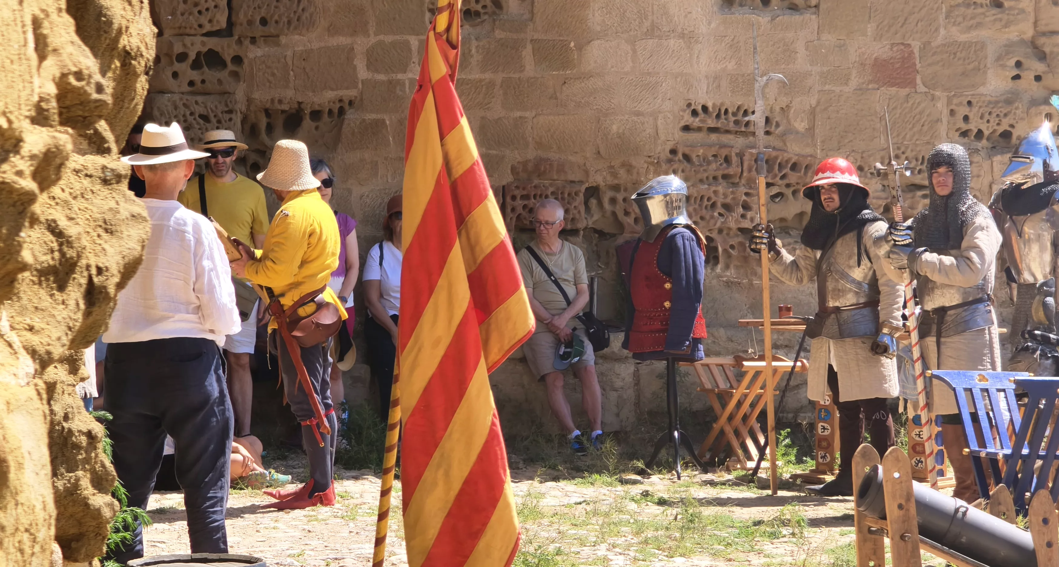 Recreación histórica en el Castillo de Montearagón. Foto María José Sampietro Brosed