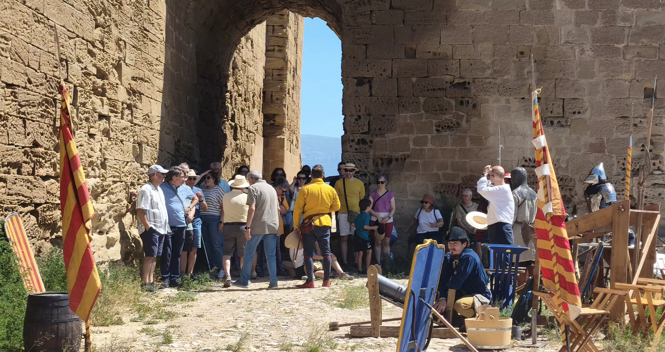 Recreación histórica en el Castillo de Montearagón. Foto María José Sampietro Brosed