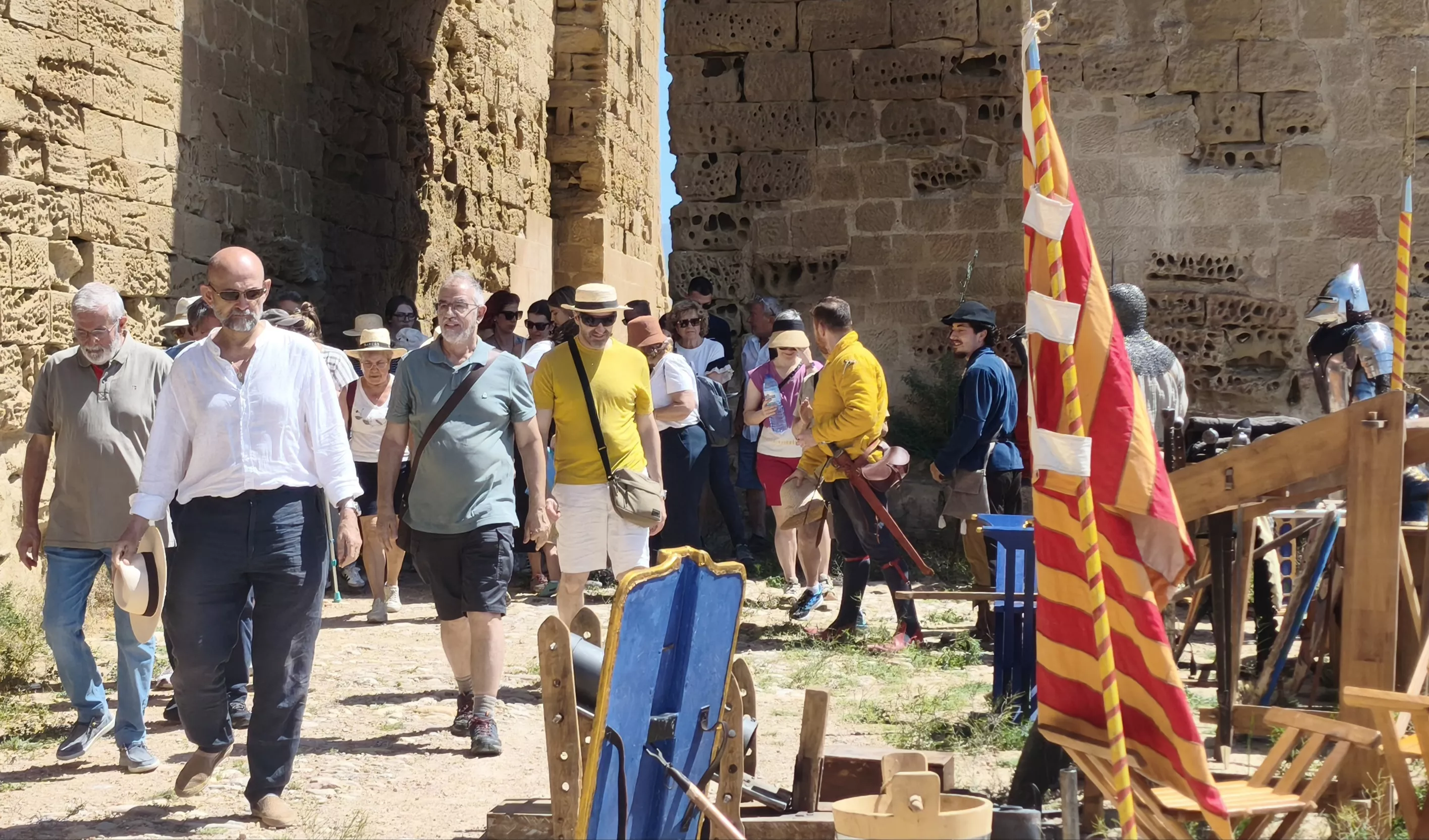 Recreación histórica en el Castillo de Montearagón. Foto María José Sampietro Brosed