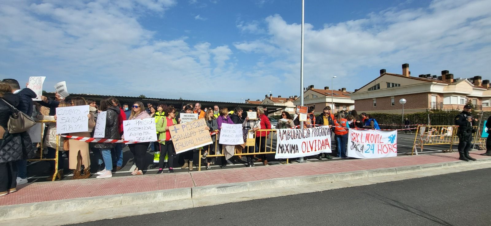 Protesta de profesionales de Urgencias y Transporte Sanitario. Foto: Myriam Martínez