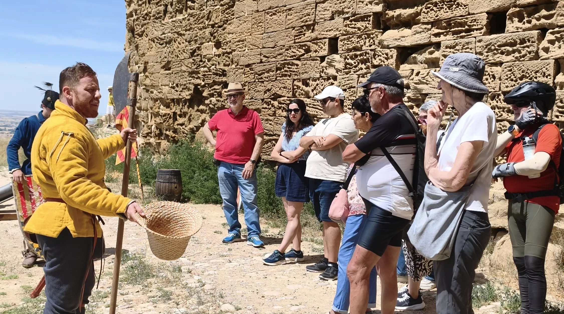 Recreación histórica en el Castillo de Montearagón. Foto María José Sampietro Brosed