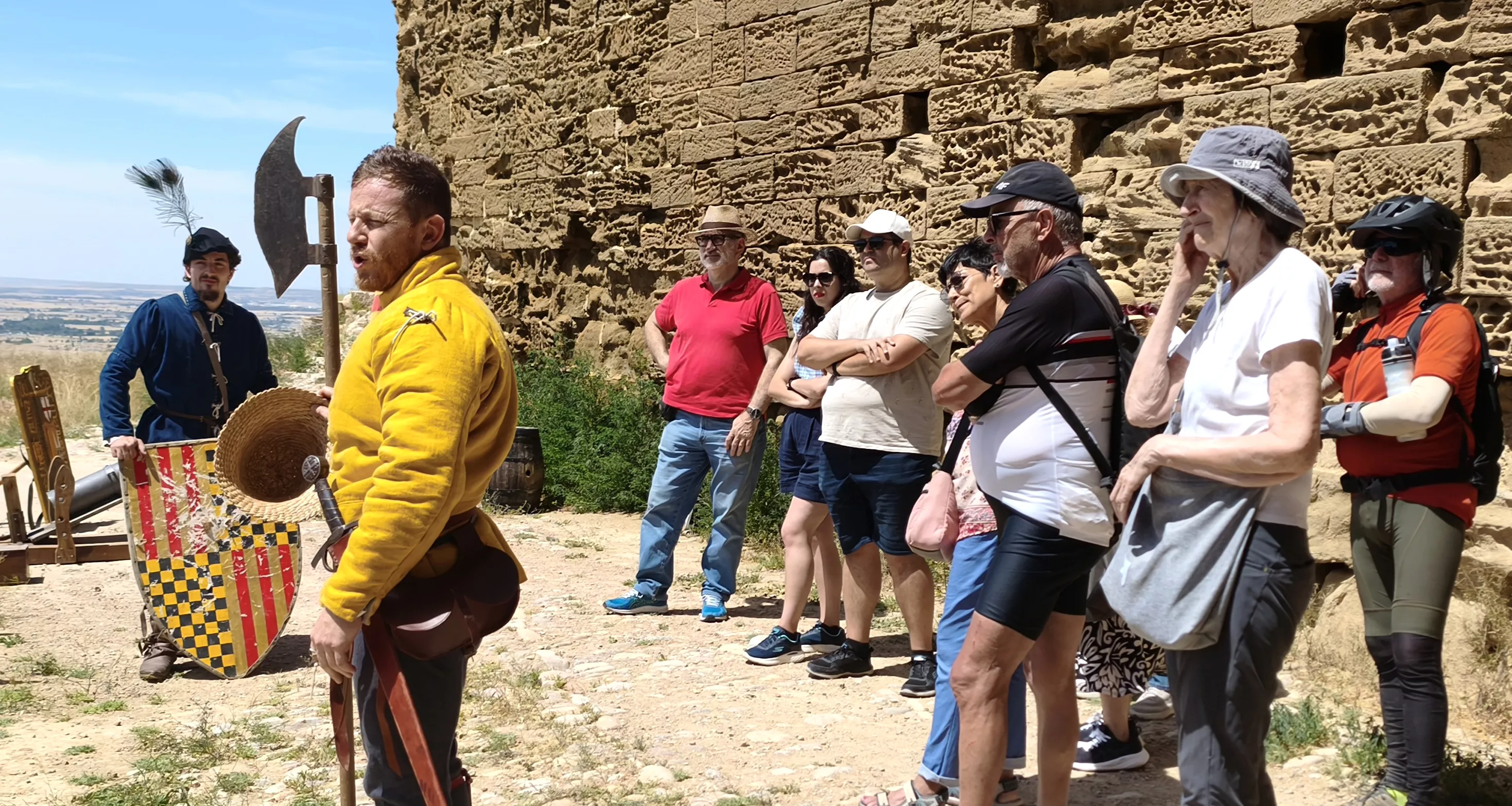 Recreación histórica en el Castillo de Montearagón. Foto María José Sampietro Brosed