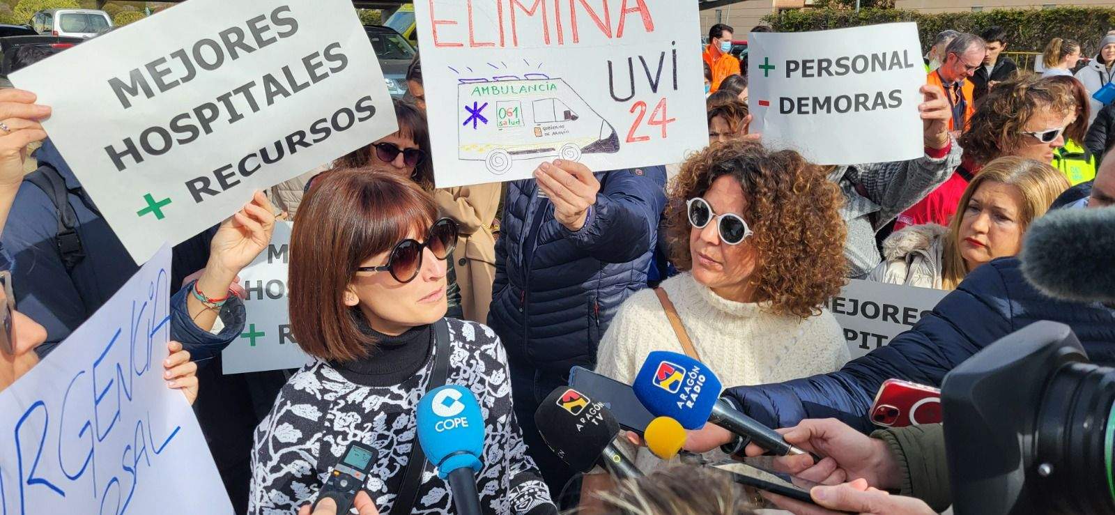 Protesta de profesionales de Urgencias y Transporte Sanitario. Foto: Myriam Martínez