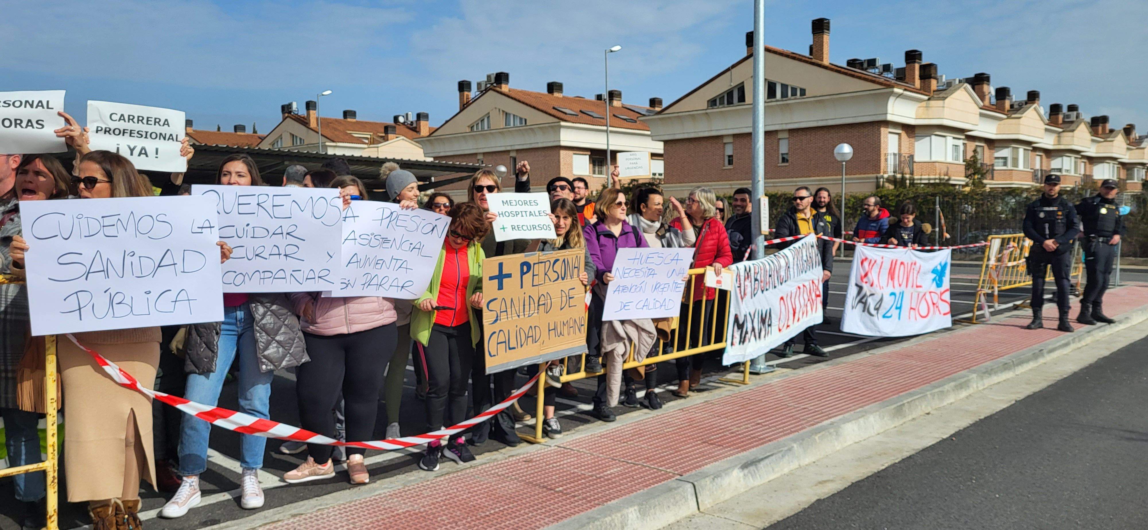 Protesta de profesionales de Urgencias y Transporte Sanitario. Foto: Mercedes Manterola