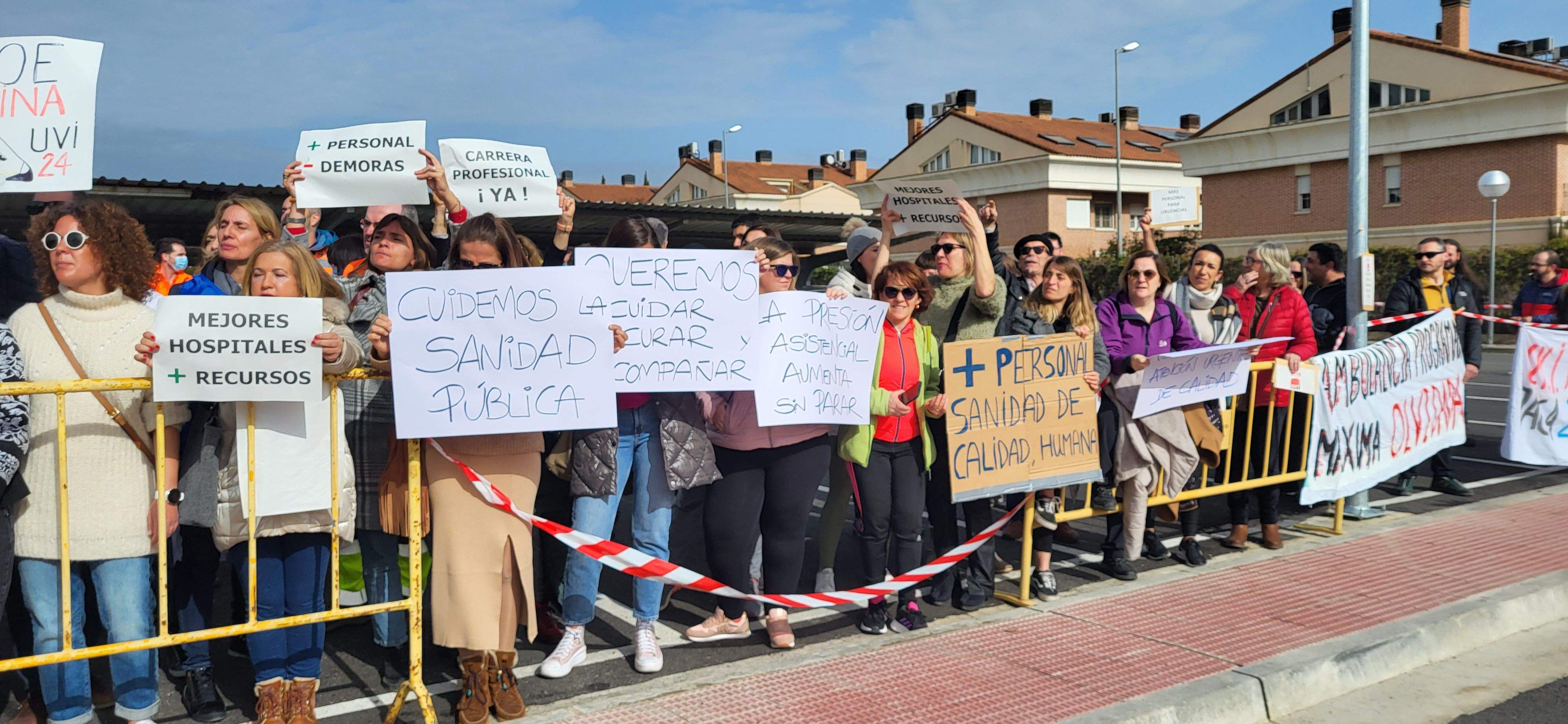 Protesta de profesionales de Urgencias y Transporte Sanitario. Foto: Mercedes Manterola