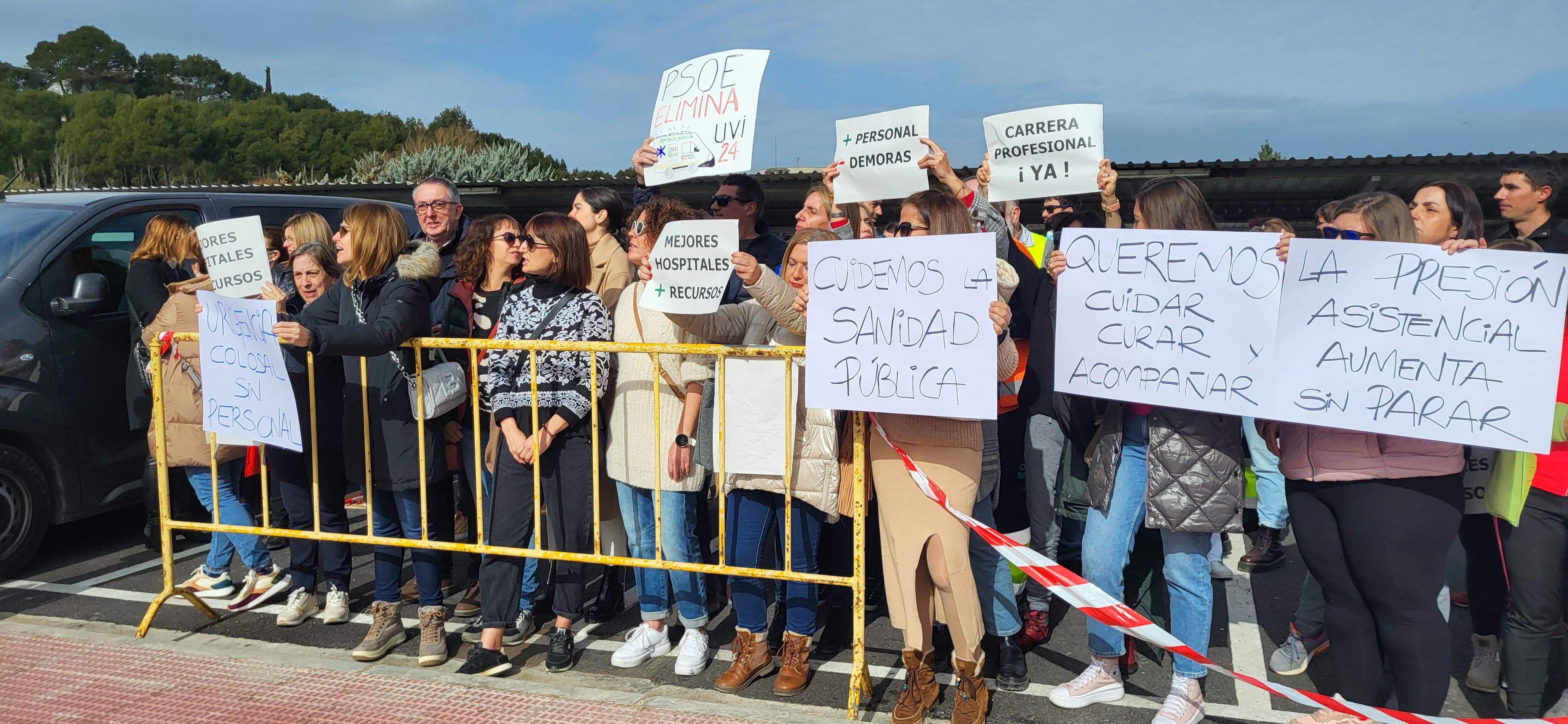 Protesta de profesionales de Urgencias y Transporte Sanitario. Foto: Mercedes Manterola
