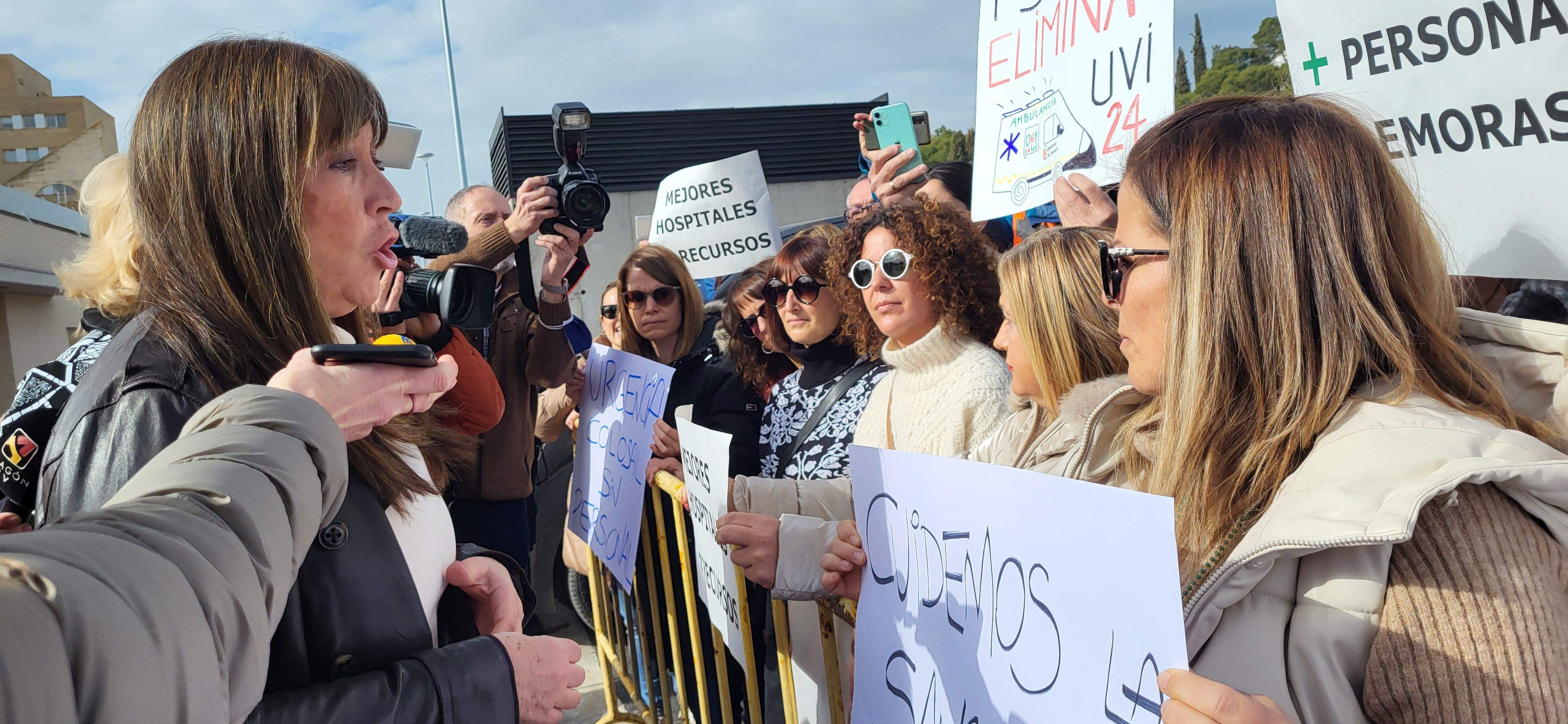 Protesta de profesionales de Urgencias y Transporte Sanitario. Foto: Mercedes Manterola