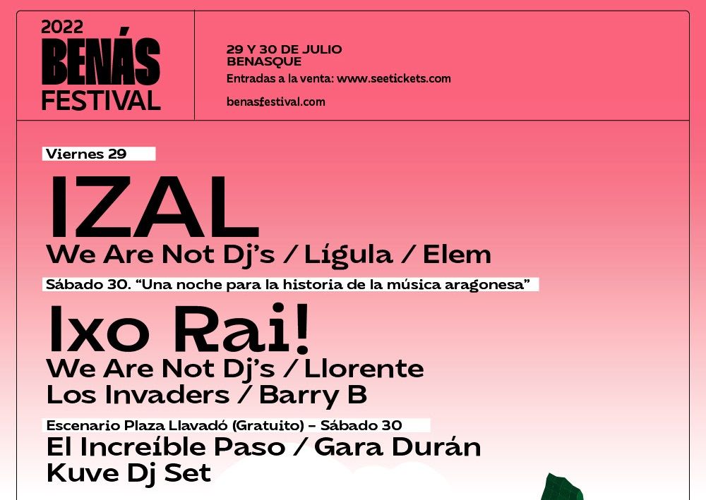 Cartel del Benás Festival 2022. Cartel del Benás Festival 2022.