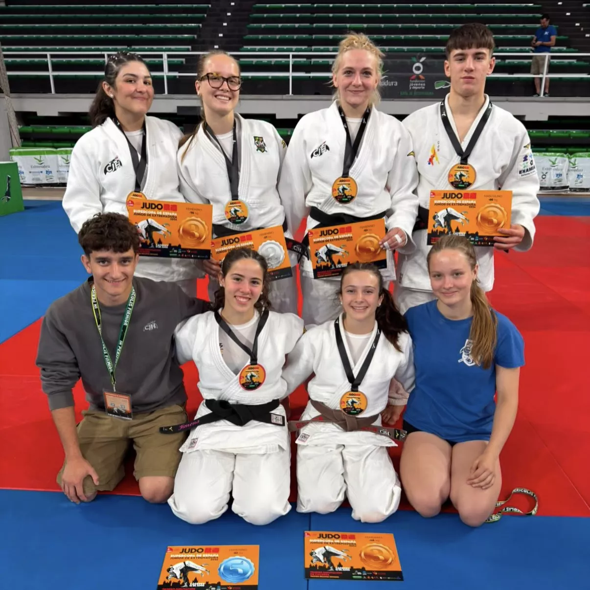 Judocas aragoneses en la Super Copa de Extremadura.