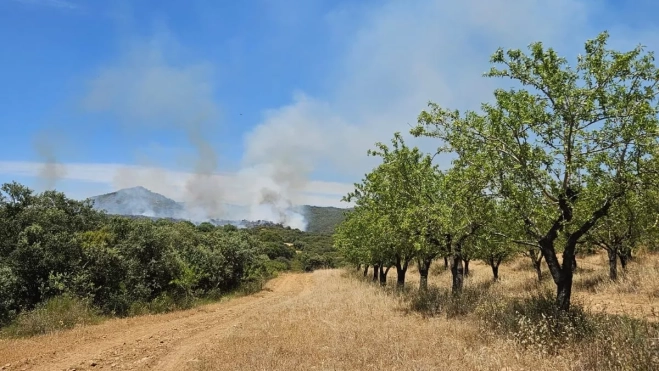 Incendio el pasado domingo en Hoz y Costean.