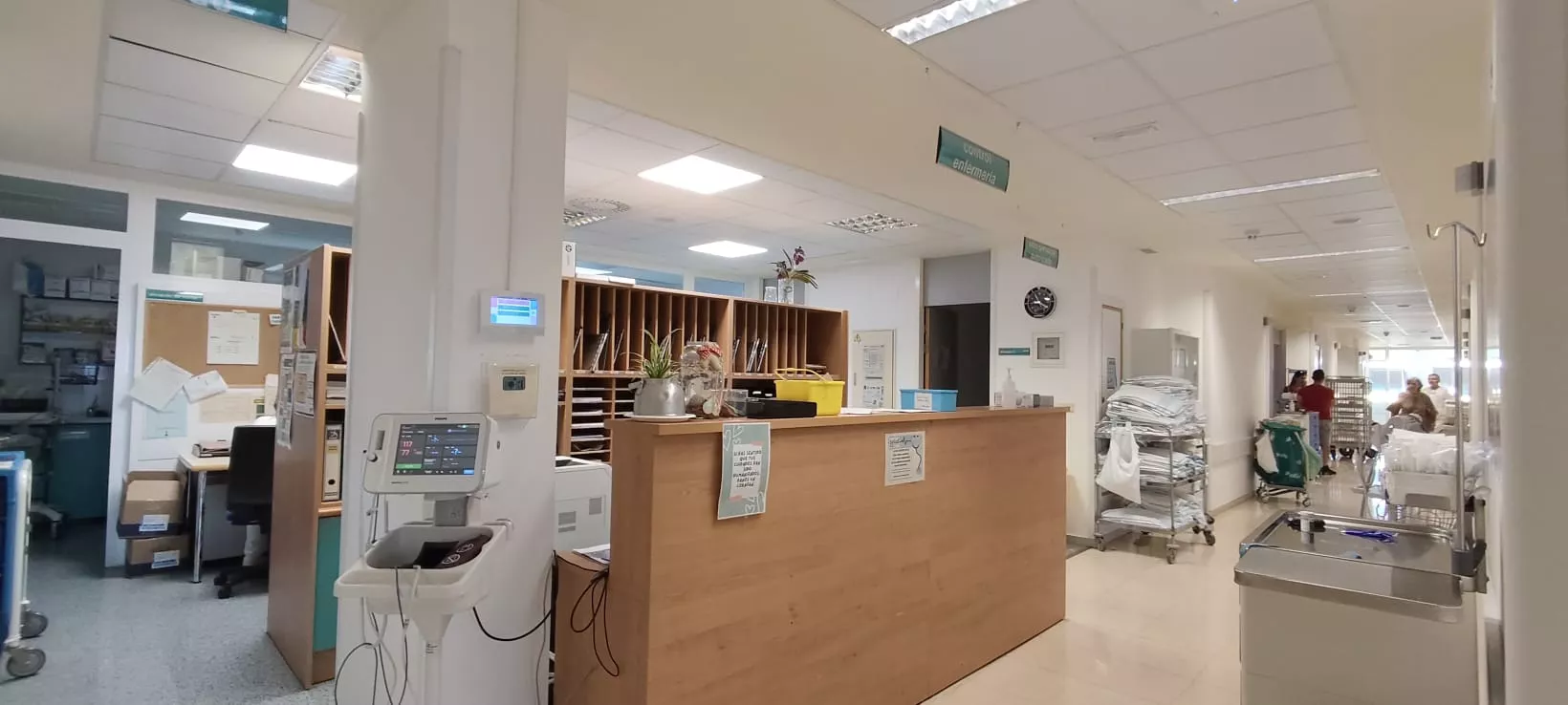 Imagen de la 4ª planta del Hospital de Barbastro, donde se van a realizar trabajos de mantenimiento este verano.