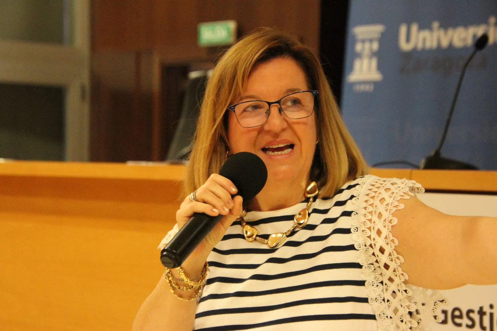 Marta Liesa en Unizar Kids: Cómo será la vida en 2075 en el Campus de Huesca. Foto Carlos Neofato