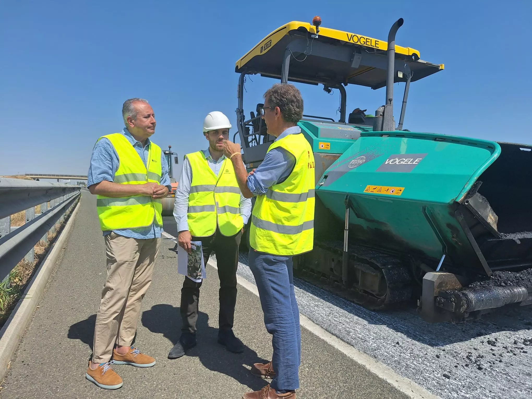Carlos Campo ha visitado las obras de la A-22 entre Monzón y Binéfar.