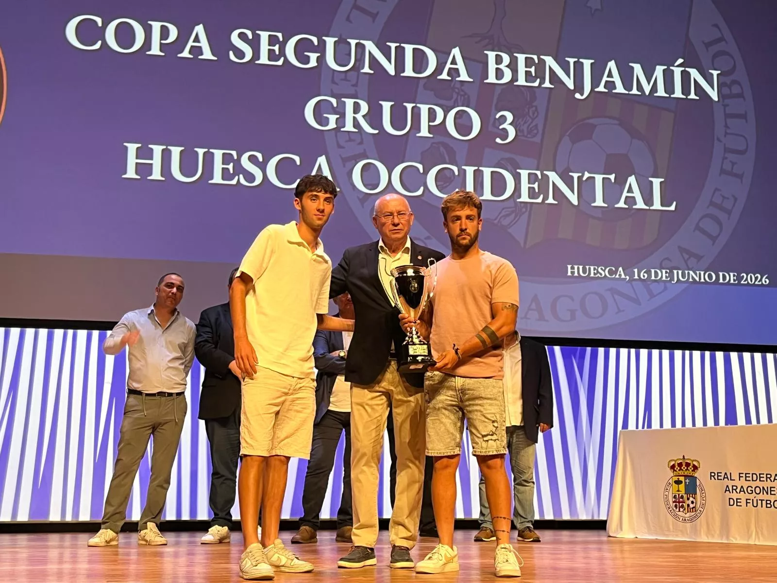Entrega de trofeos de la Real Federación Aragonesa de Fútbol en Huesca