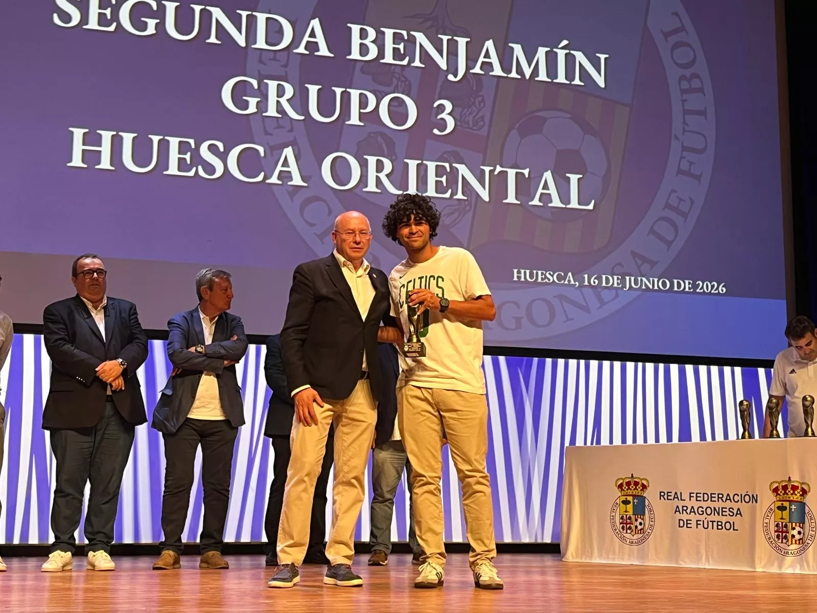 Entrega de trofeos de la Real Federación Aragonesa de Fútbol en Huesca