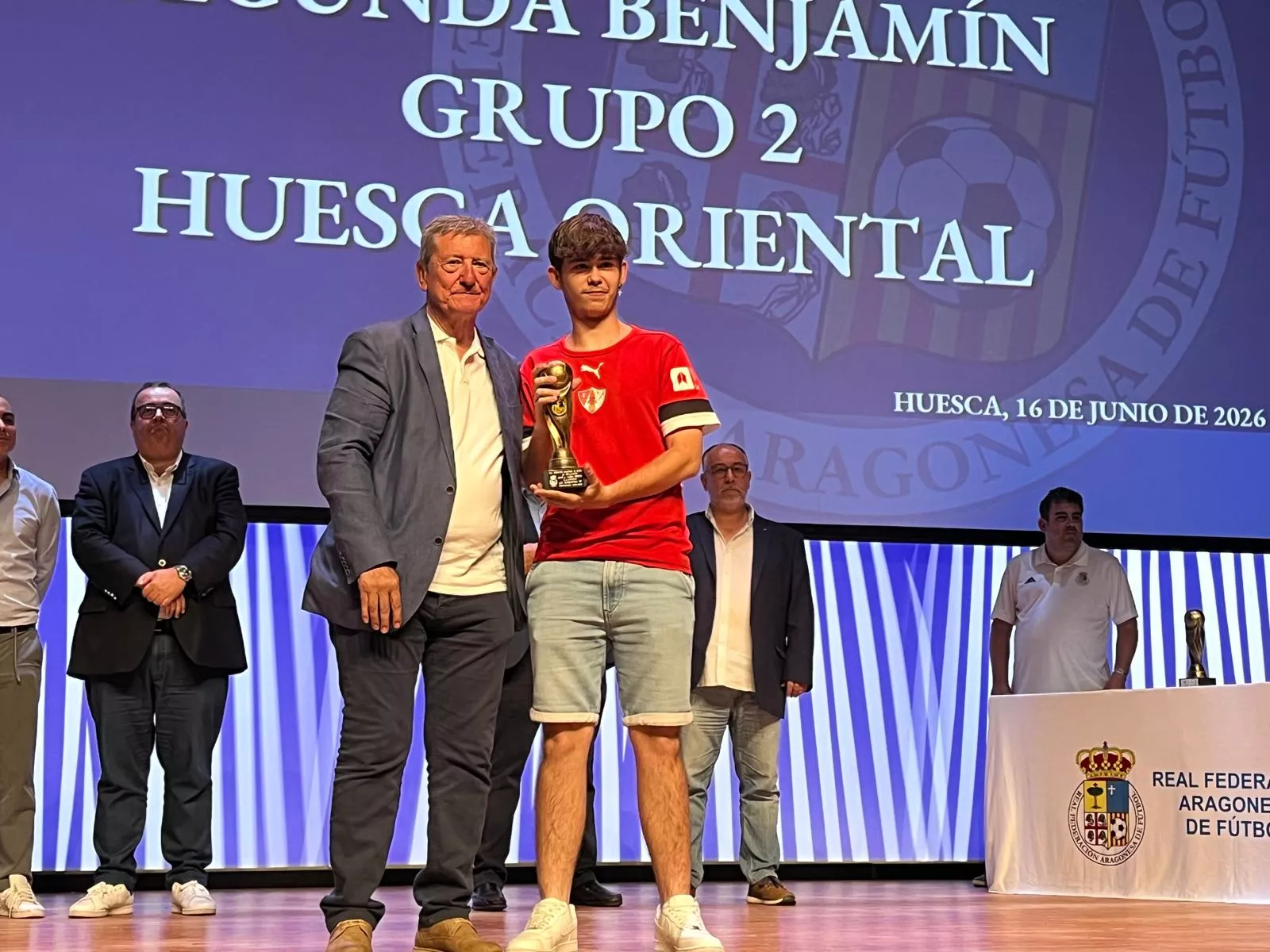 Entrega de trofeos de la Real Federación Aragonesa de Fútbol en Huesca