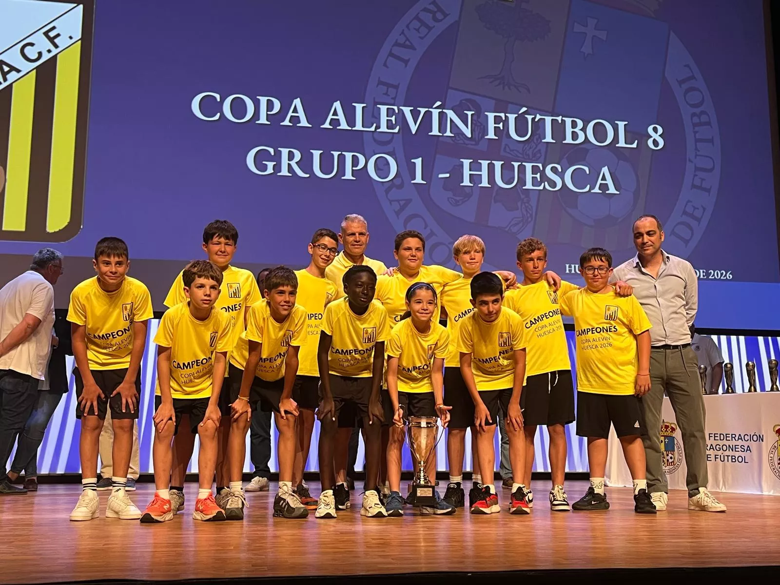 Entrega de trofeos de la Real Federación Aragonesa de Fútbol en Huesca