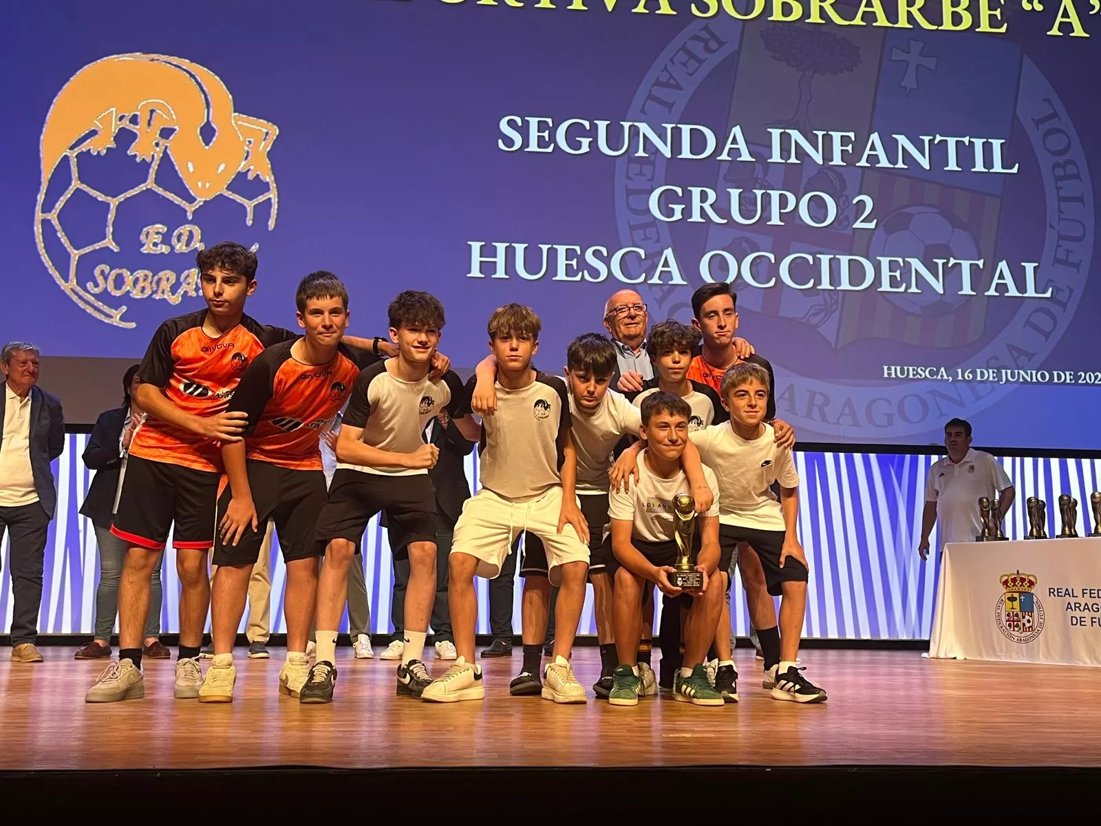 Entrega de trofeos de la Real Federación Aragonesa de Fútbol en Huesca