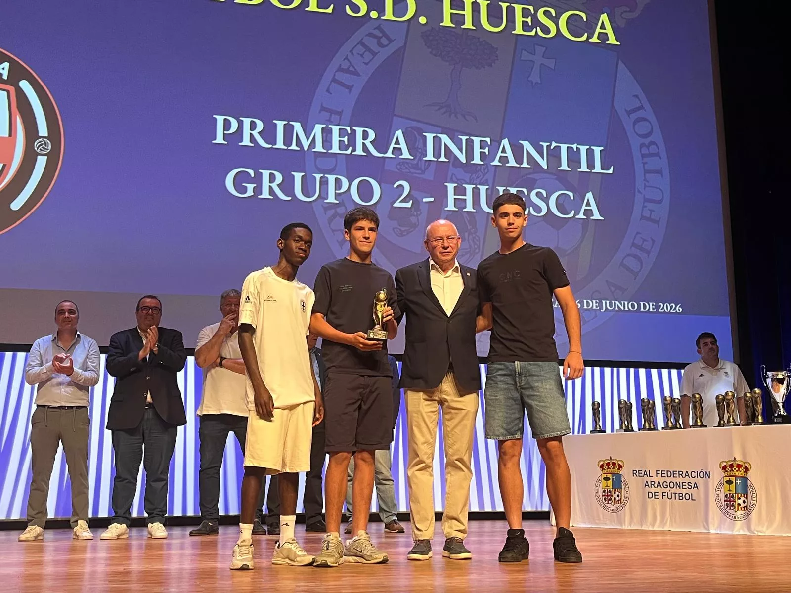 Entrega de trofeos de la Real Federación Aragonesa de Fútbol en Huesca