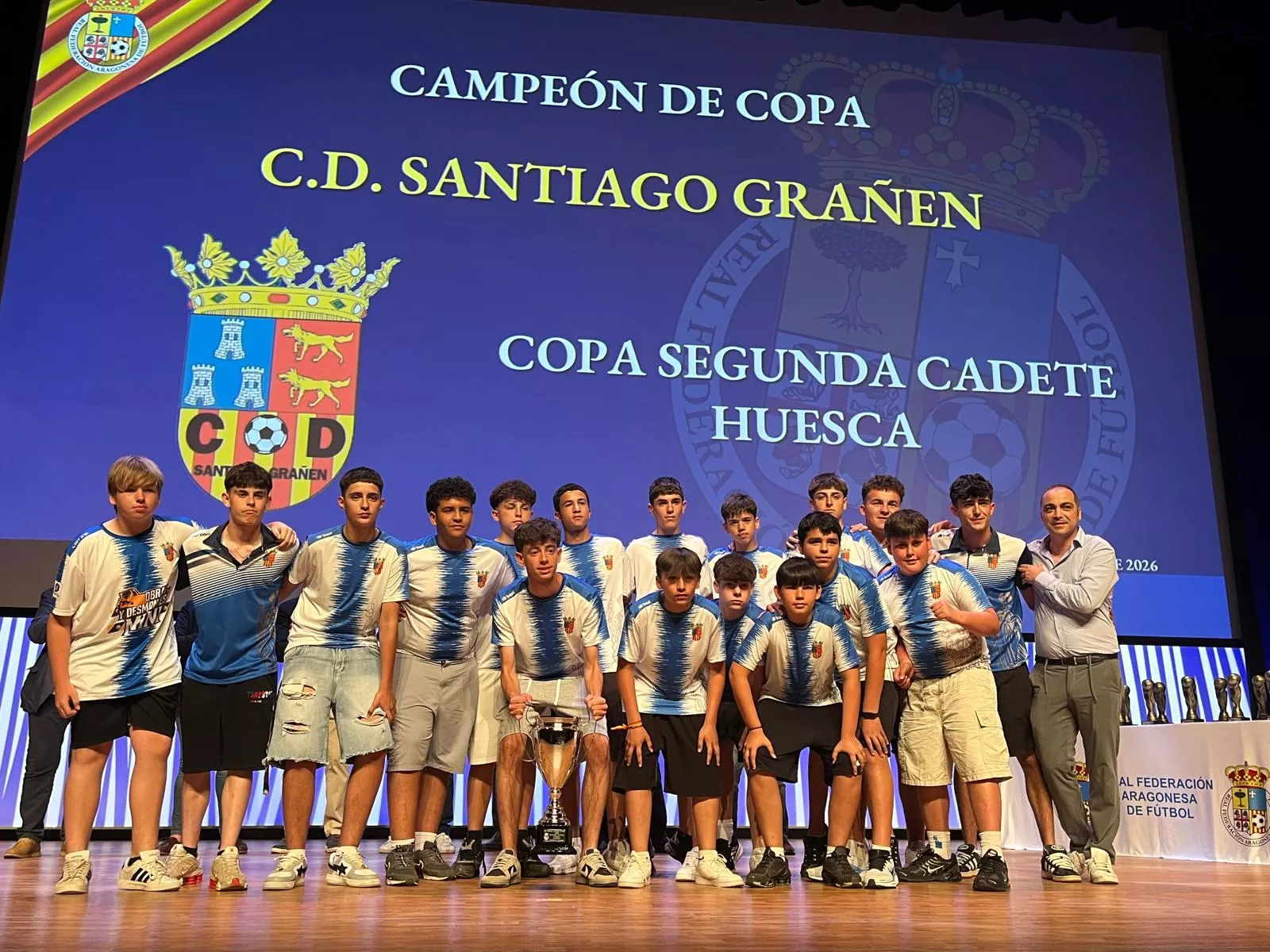 Entrega de trofeos de la Real Federación Aragonesa de Fútbol en Huesca
