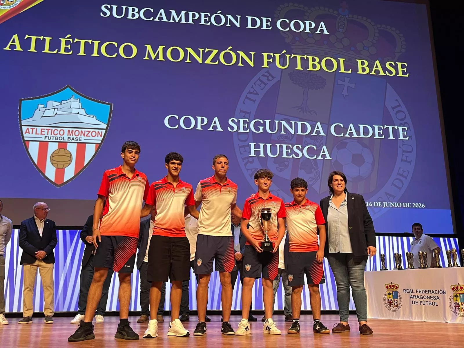 Entrega de trofeos de la Real Federación Aragonesa de Fútbol en Huesca