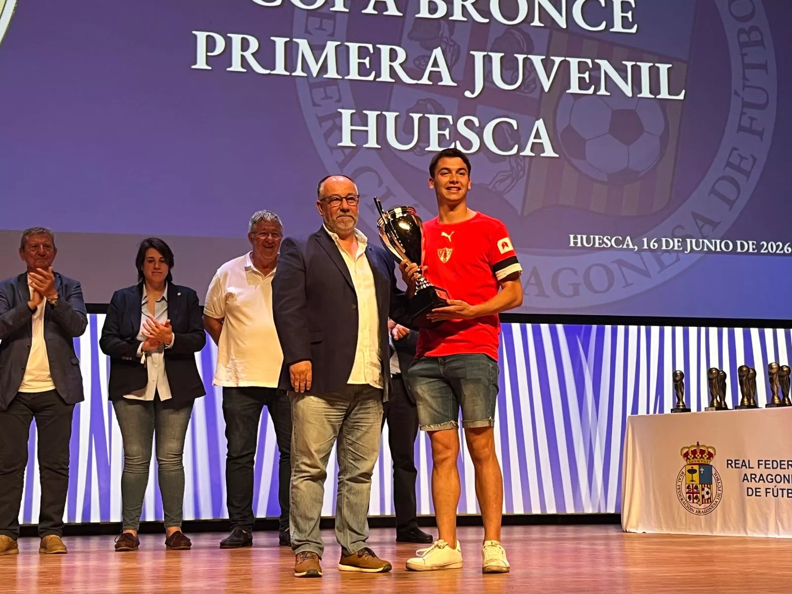 Entrega de trofeos de la Real Federación Aragonesa de Fútbol en Huesca