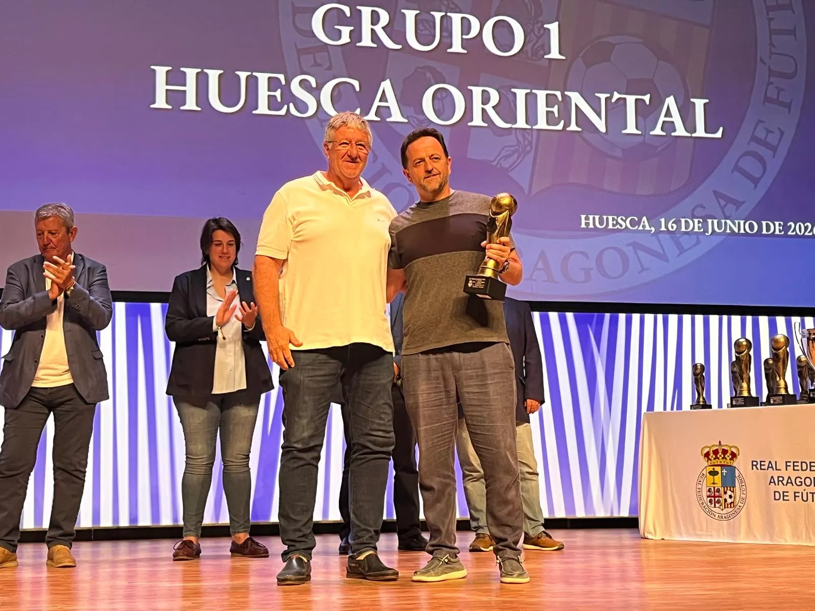 Entrega de trofeos de la Real Federación Aragonesa de Fútbol en Huesca