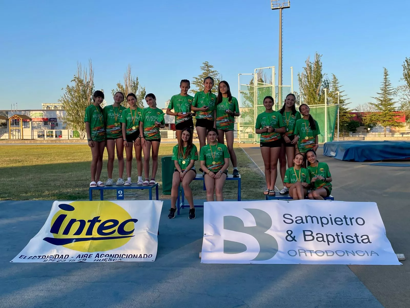 Liga Municipal de Atletismo. Podio Sub 14 femenino 2013