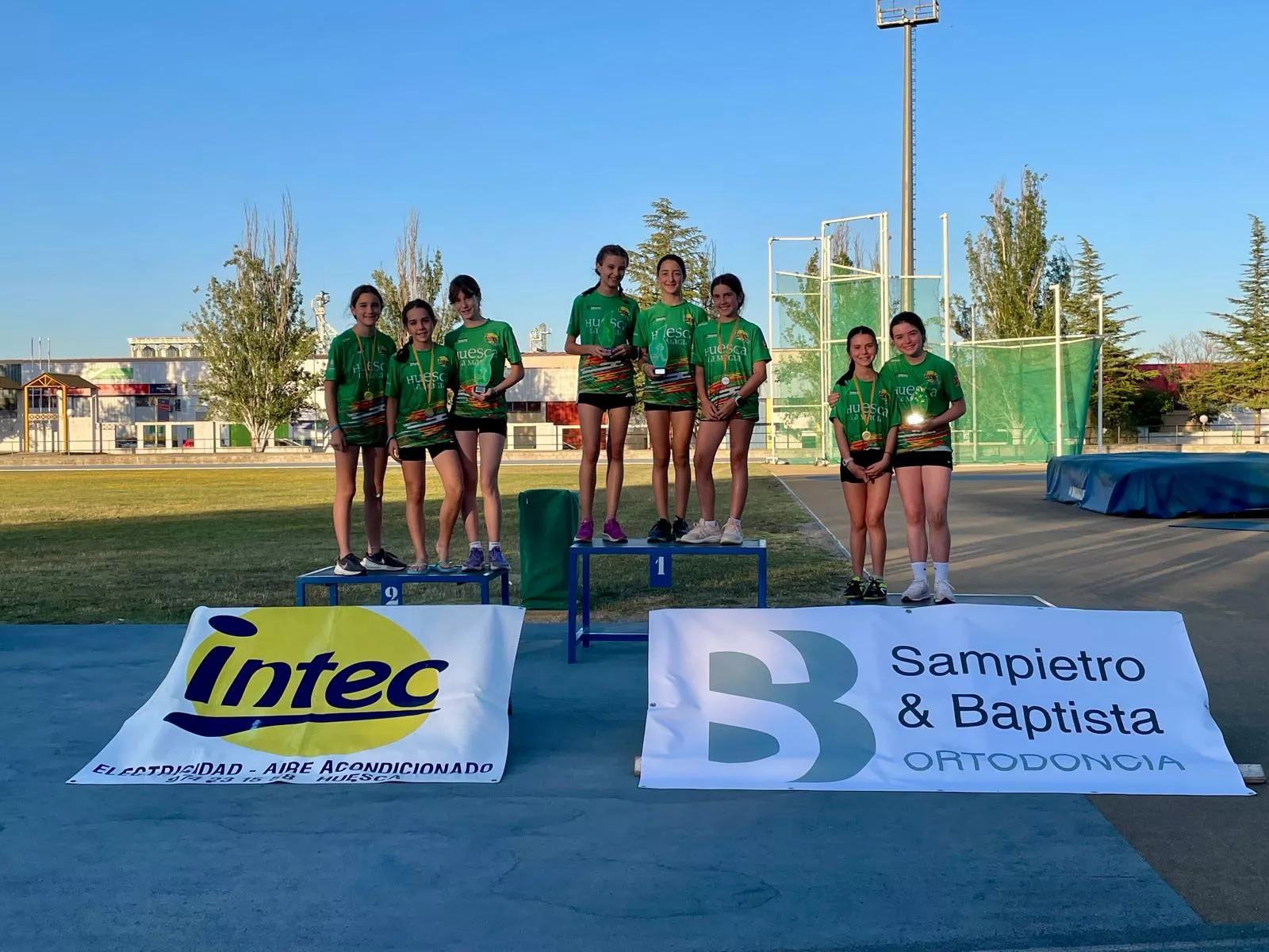 Liga Municipal de Atletismo. Podio Sub 14 femenino 2014