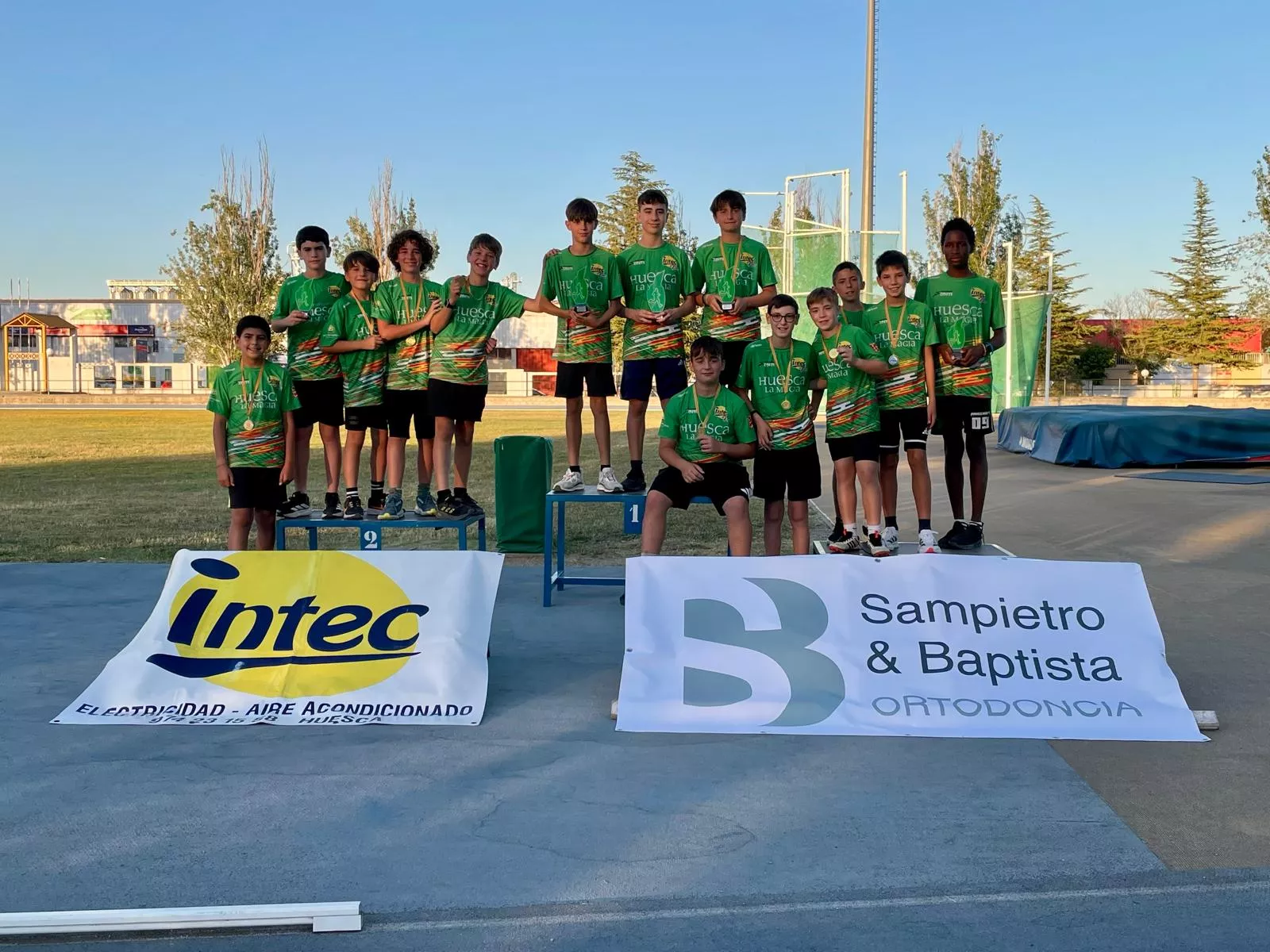 Liga Municipal de Atletismo. Podio Sub 14 masculino