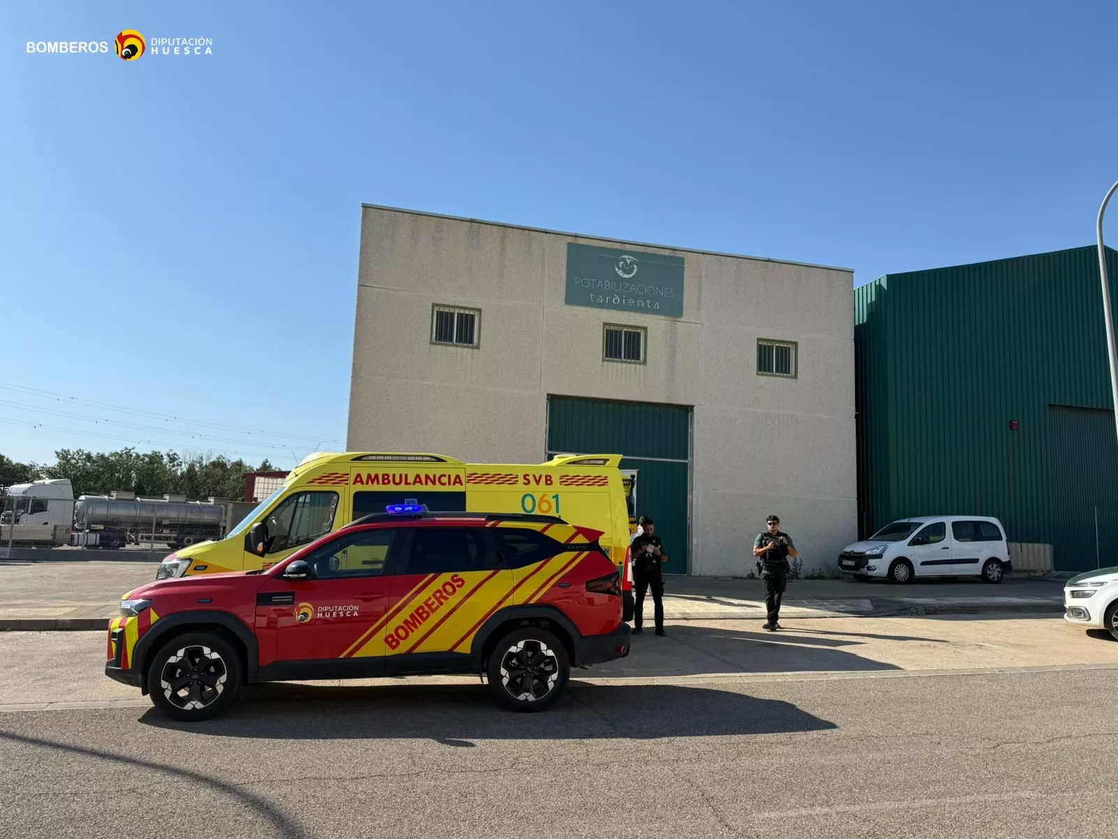 Bomberos en Tardienta