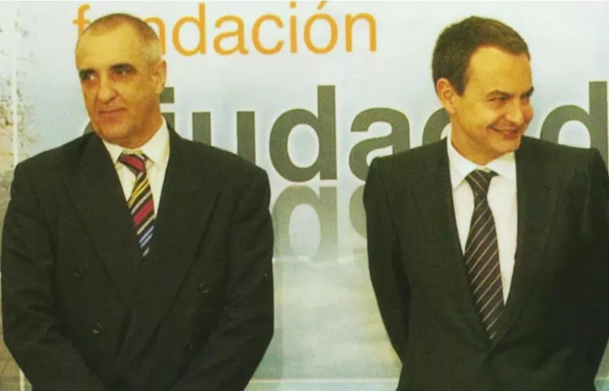 Rodríguez Zapatero con Victoriano Alonso Rodríguez Zapatero con Victoriano Alonso