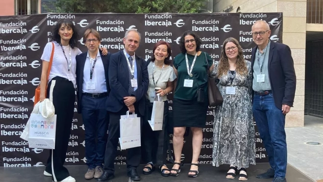 Miembros de la organización de la jornada nacional en Huesca. Miembros de la organización de la jornada nacional en Huesca.