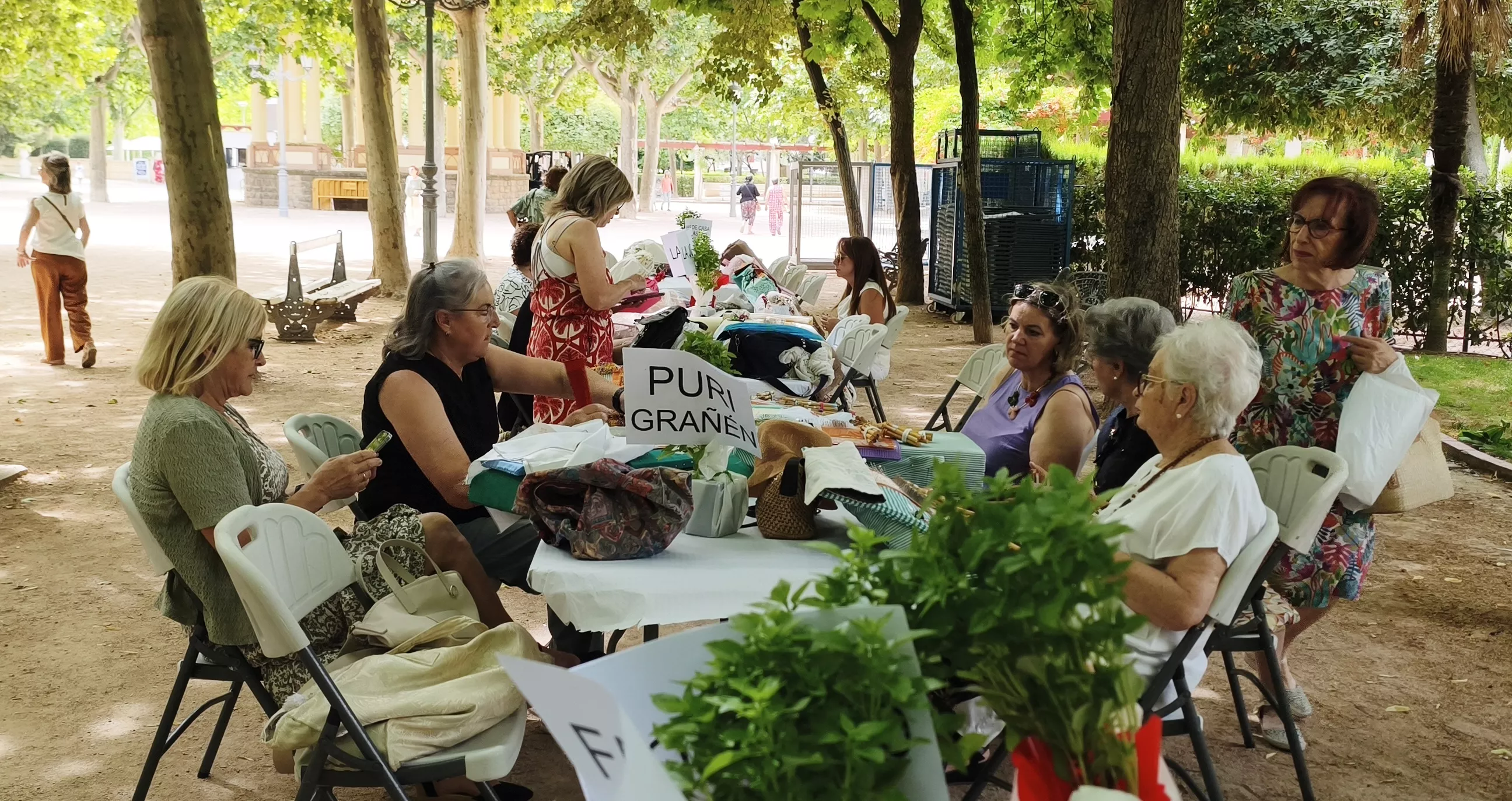  XVIII Encuentro de Bolillos Osca en el Parque Miguel Servet. Foto María José Sampietro Brosed