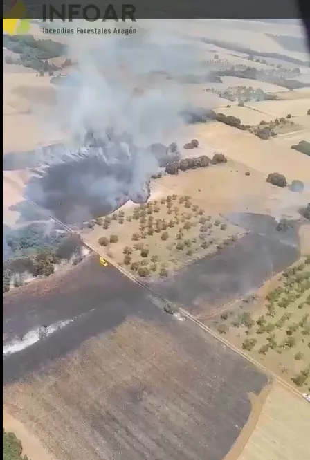 Incendio en el término de Ayerbe.