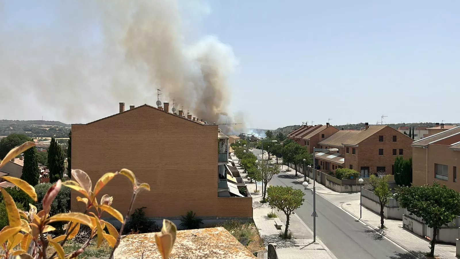 Incendio que se ha declarado este lunes en Barbastro