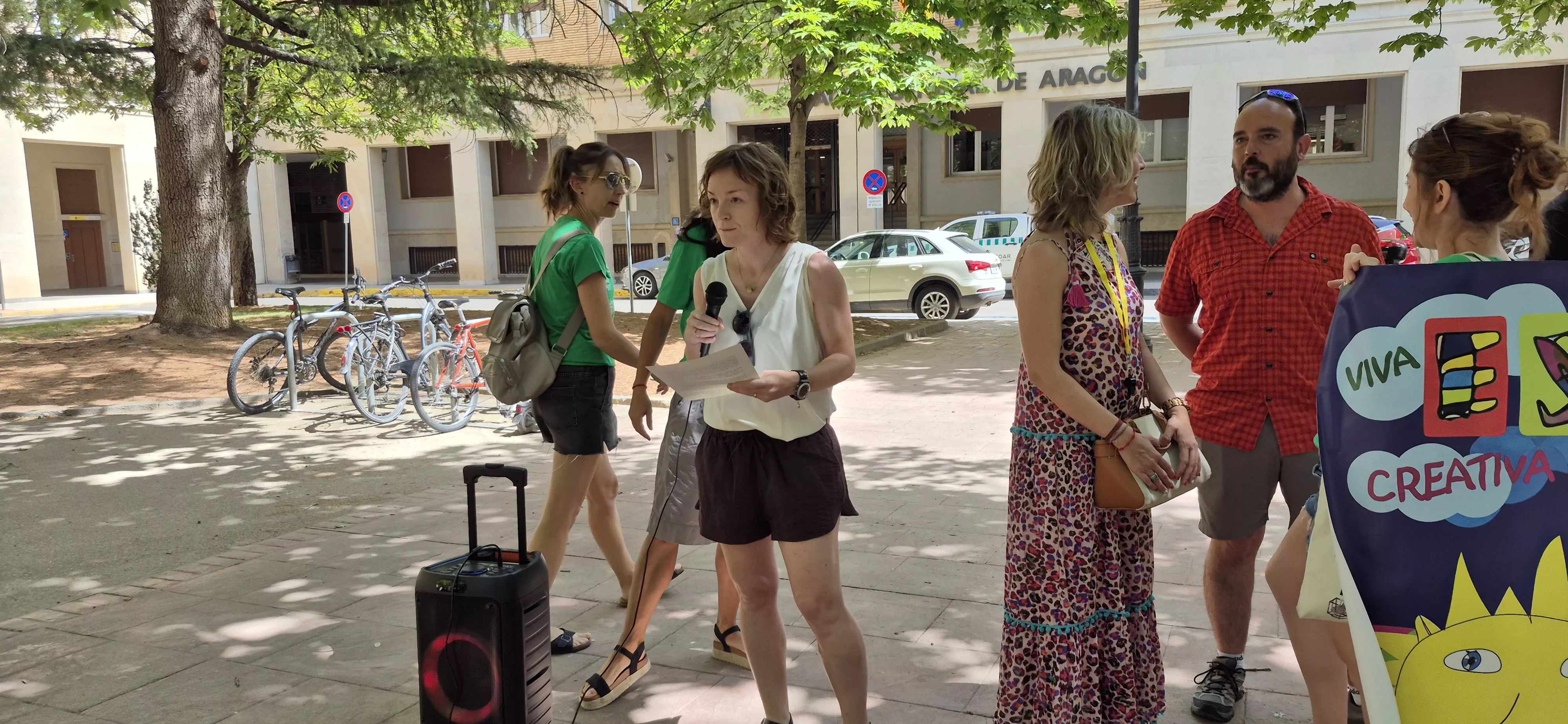 Concentración por la escuela pública y contra los expedientes a docentes. Foto Myriam Martínez