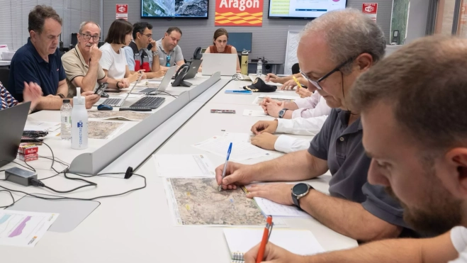 Reunión del CECOPI en la mañana de este viernes.
