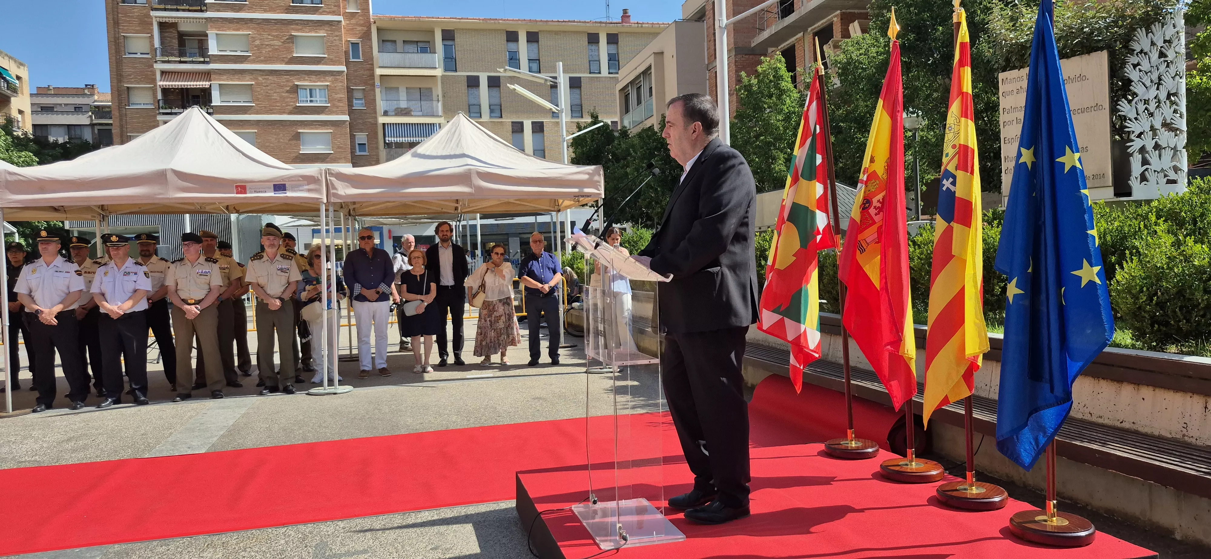 Homenaje en Huesca a las víctimas del terrorismo 2026. Foto Myriam Martínez