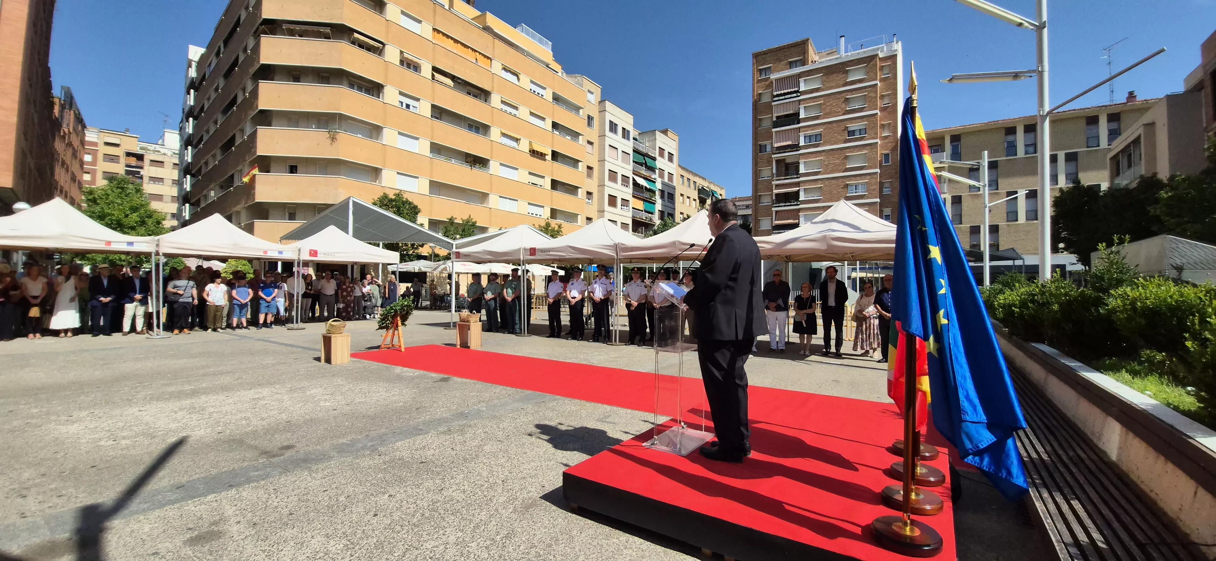 Homenaje en Huesca a las víctimas del terrorismo 2026. Foto Myriam Martínez