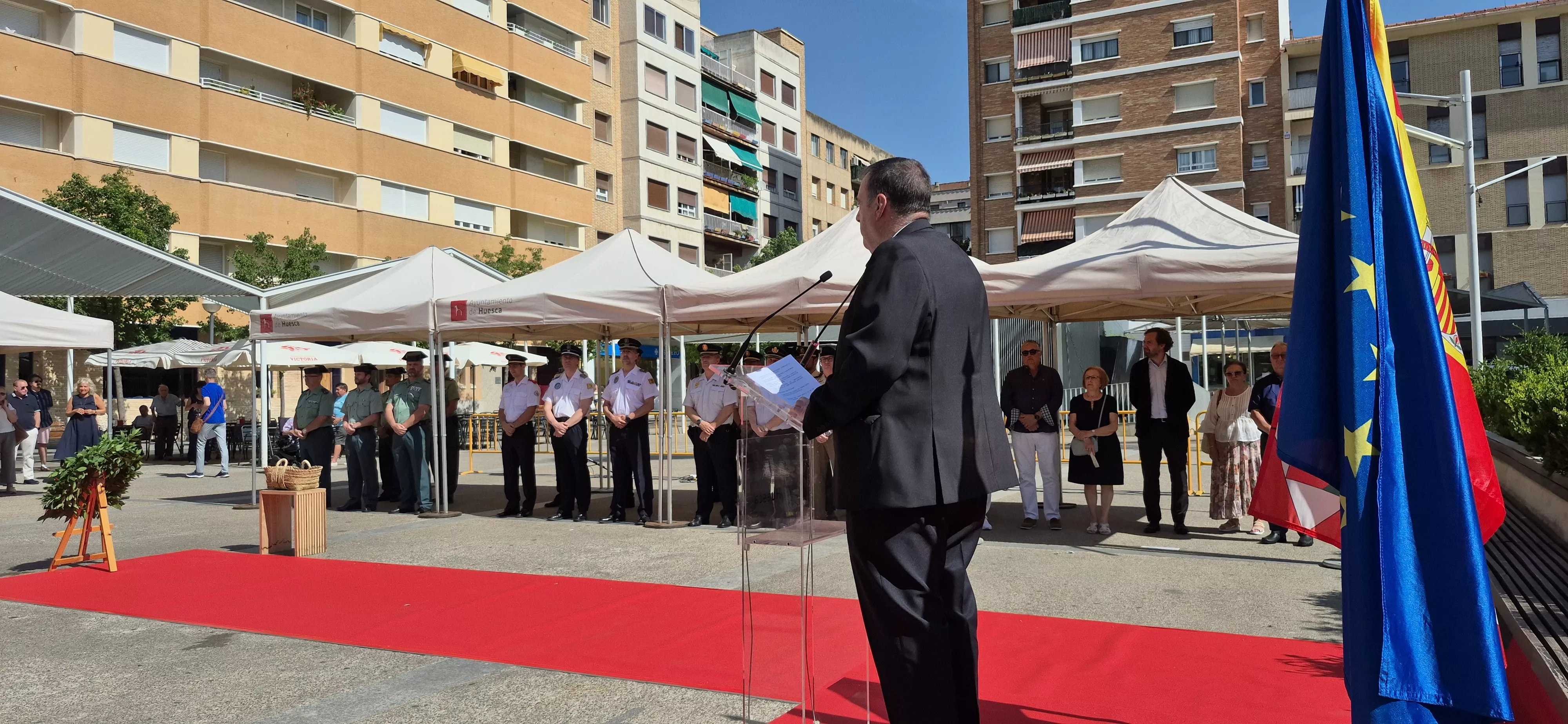 Homenaje en Huesca a las víctimas del terrorismo 2026. Foto Myriam Martínez