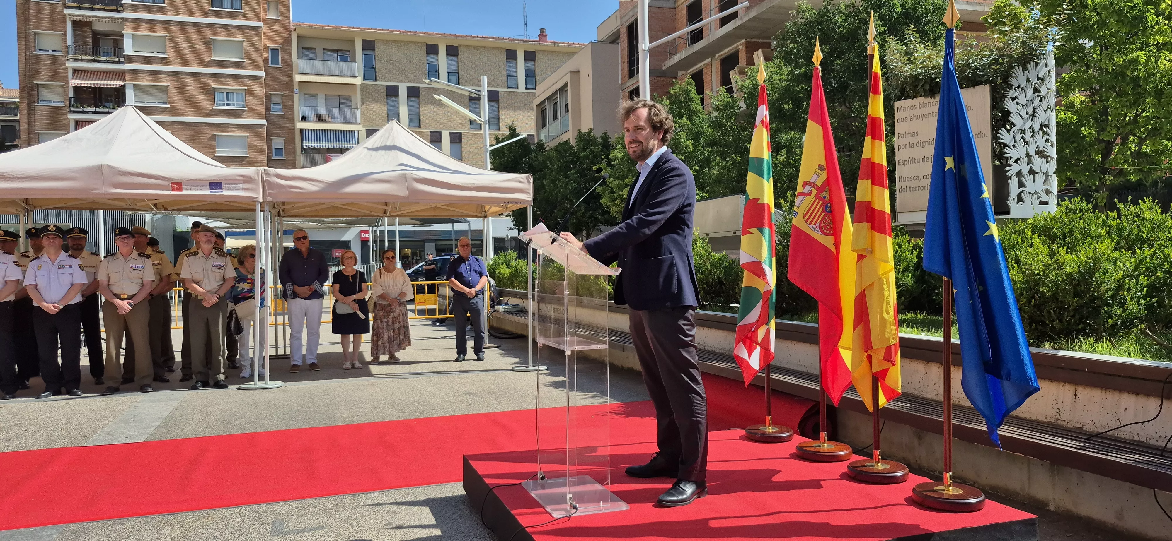 Homenaje en Huesca a las víctimas del terrorismo 2026. Foto Myriam Martínez