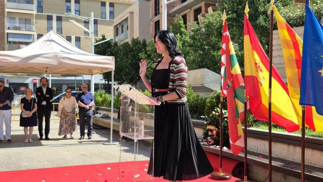 Homenaje en Huesca a las víctimas del terrorismo 2026. Foto Myriam Martínez