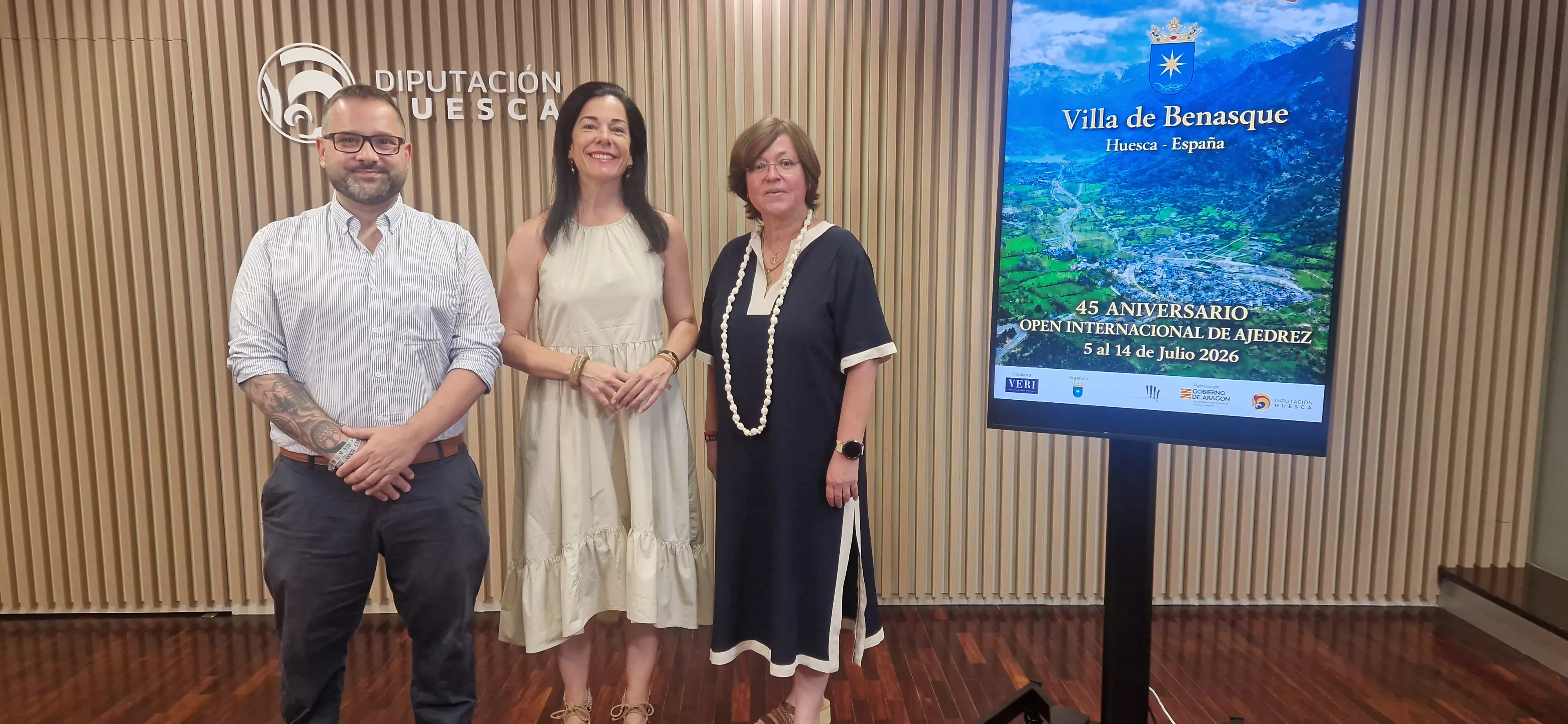 Albert Carbonell, Lola Ibort y Mairelys Delgado en la presentación del torneo.