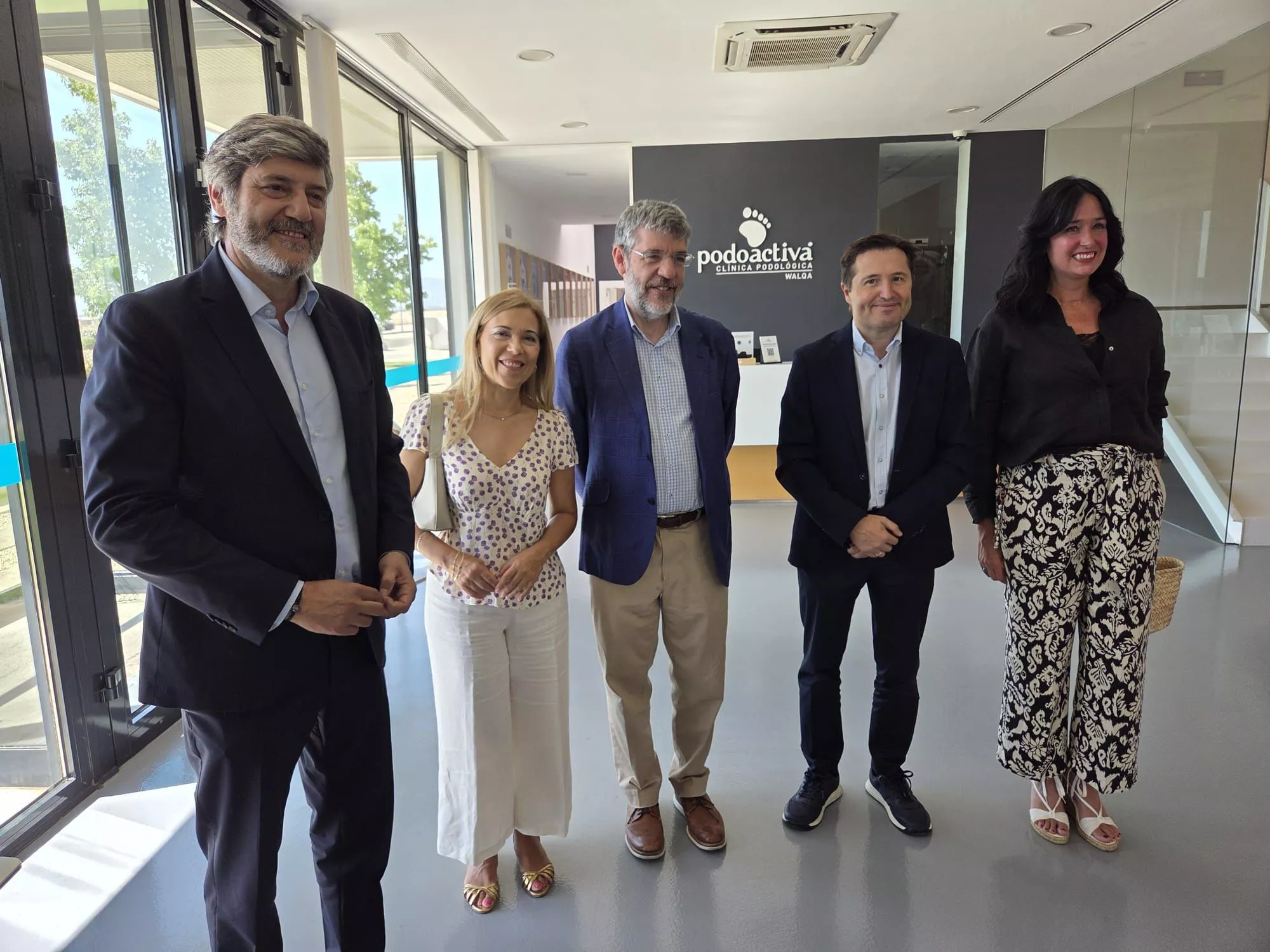 Gerardo Oliván, Ana Alós, Alberto Nadal, José Víctor Alfaro y Lorena Orduna en Podoactiva