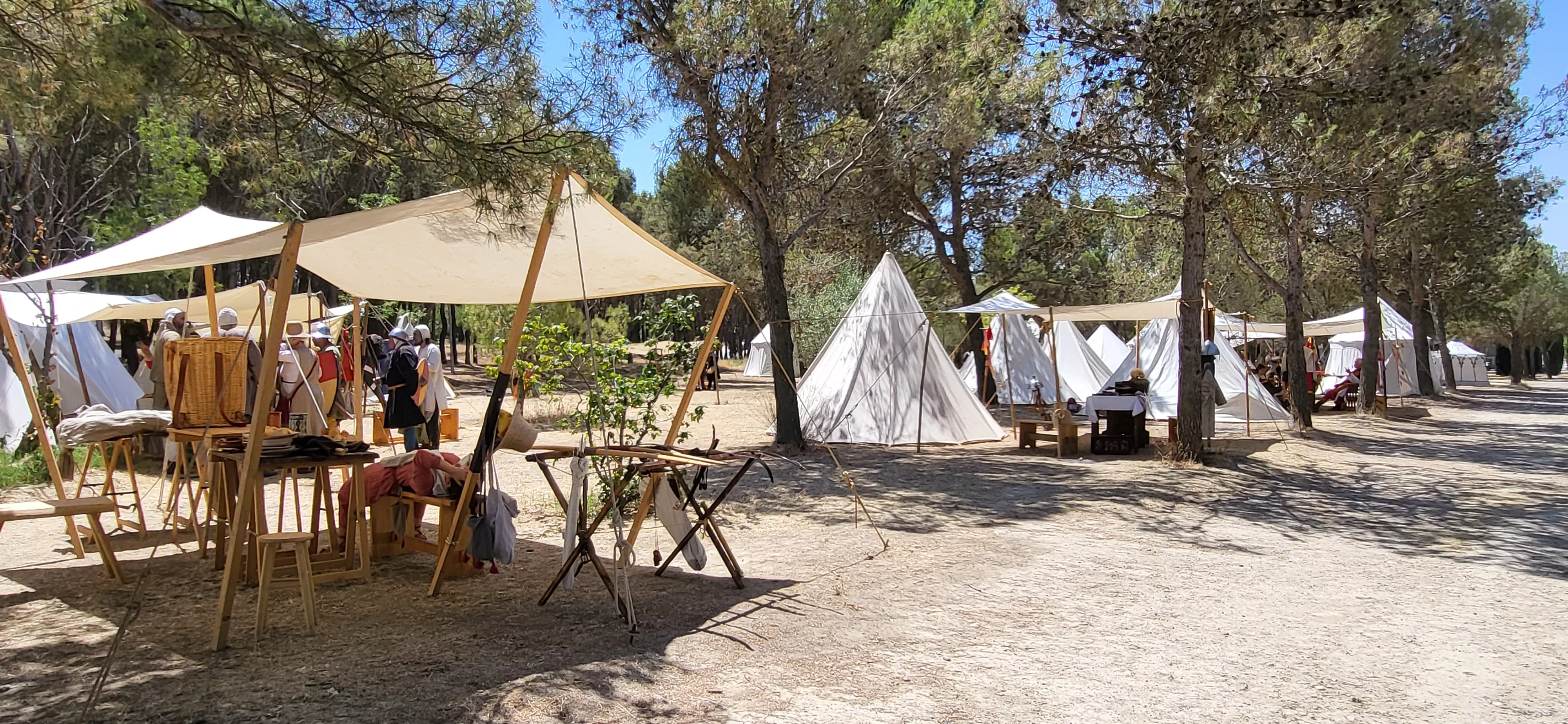 Campamento instalado en el cerro de San Jorge. Foto Mercedes Manterola