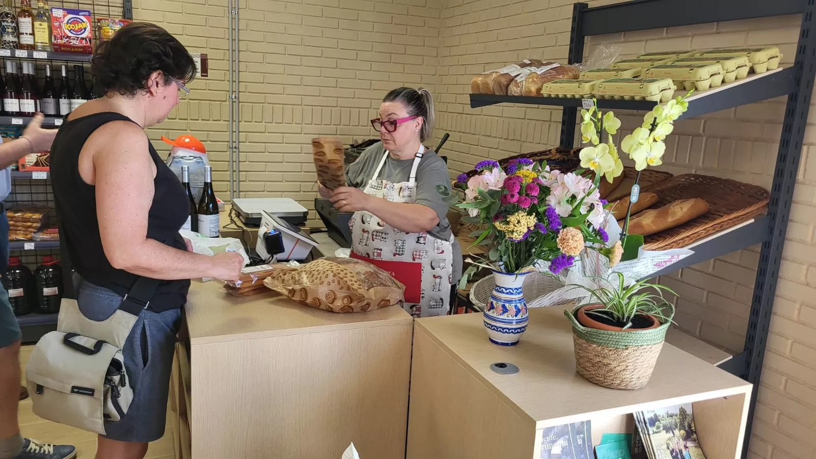 Mariángel Bailo en pleno servicio este sábado.