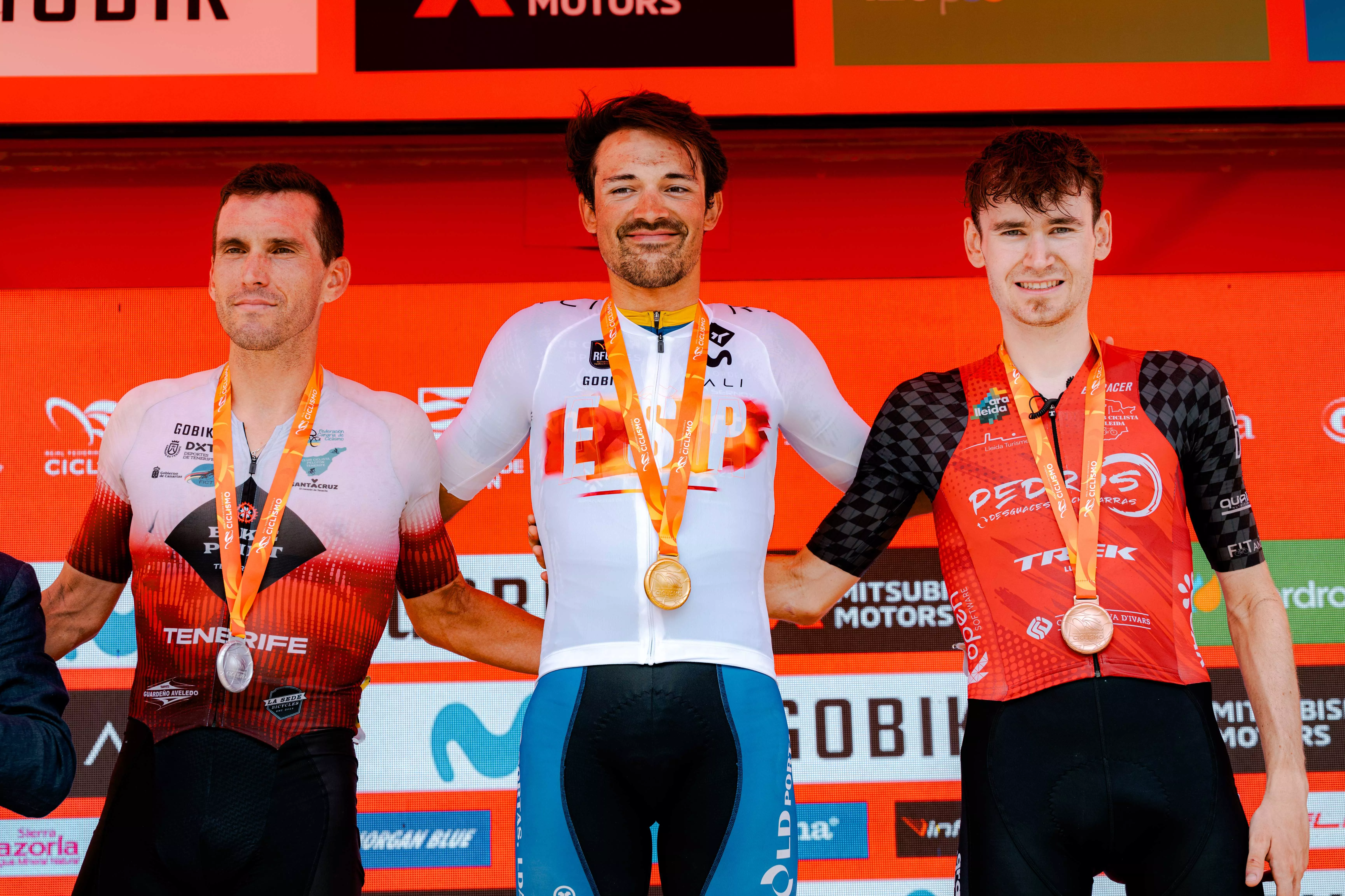 Campeonato de España de ciclismo en Sabiñánigo. Podio Elite